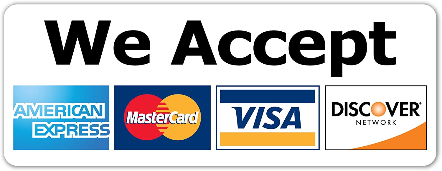 We accept credit cards!